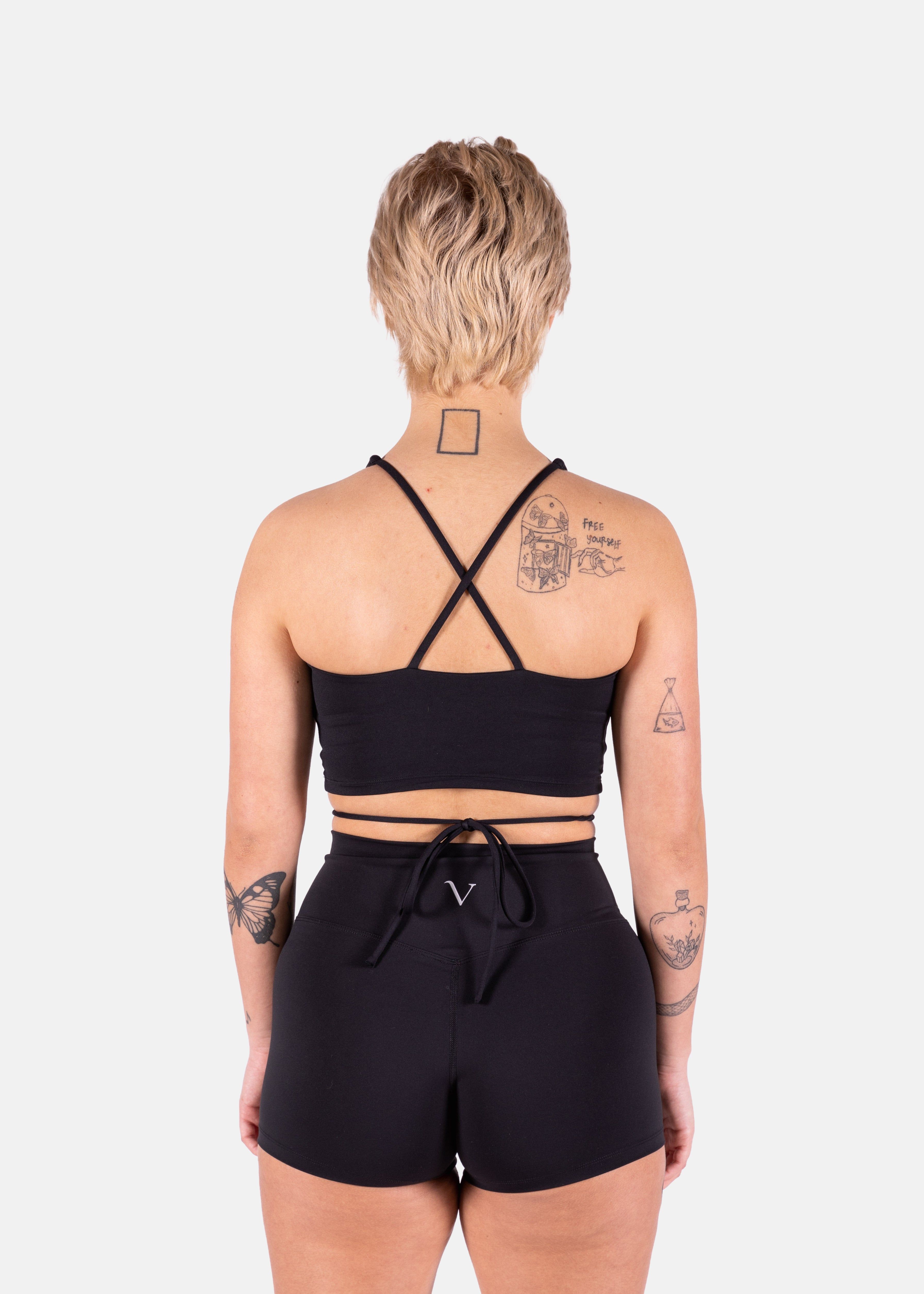 Ultra Wrapped-Up Crop Tank Black sold by Vitae Apparel product image thumbnail 2