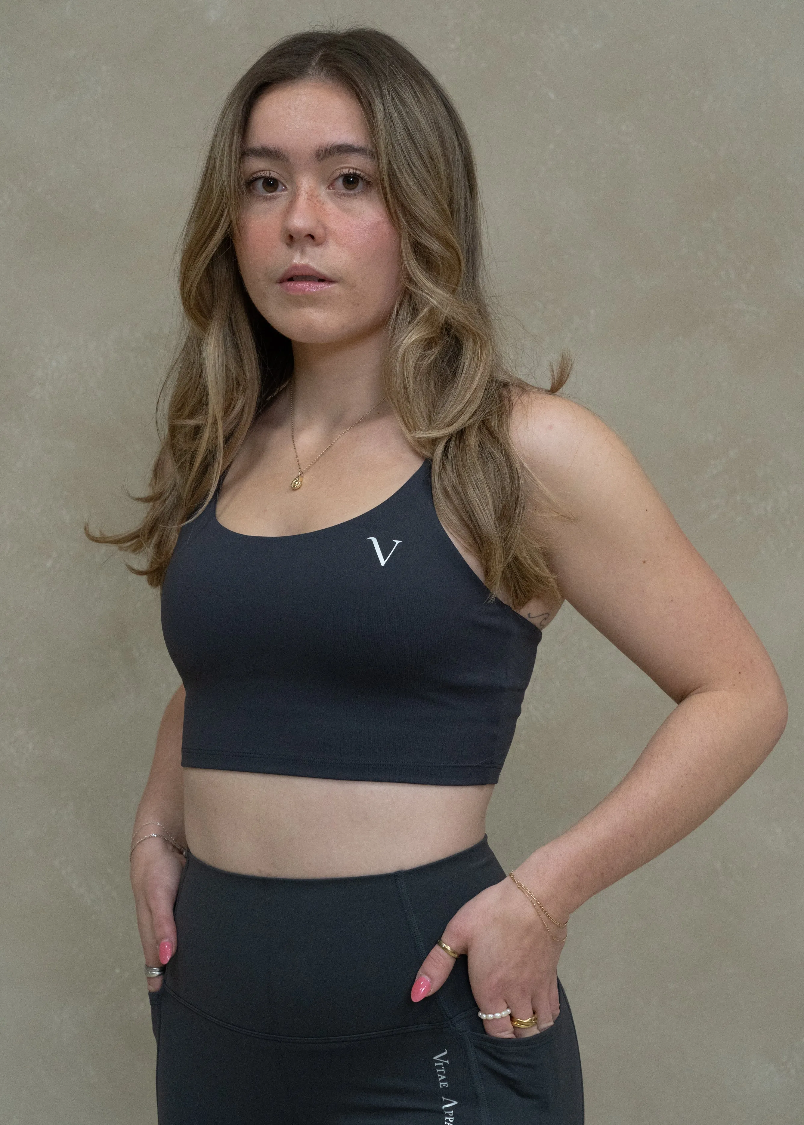 SculptLux Sport Tank Top Graphite Grey sold by Vitae Apparel product image thumbnail 3