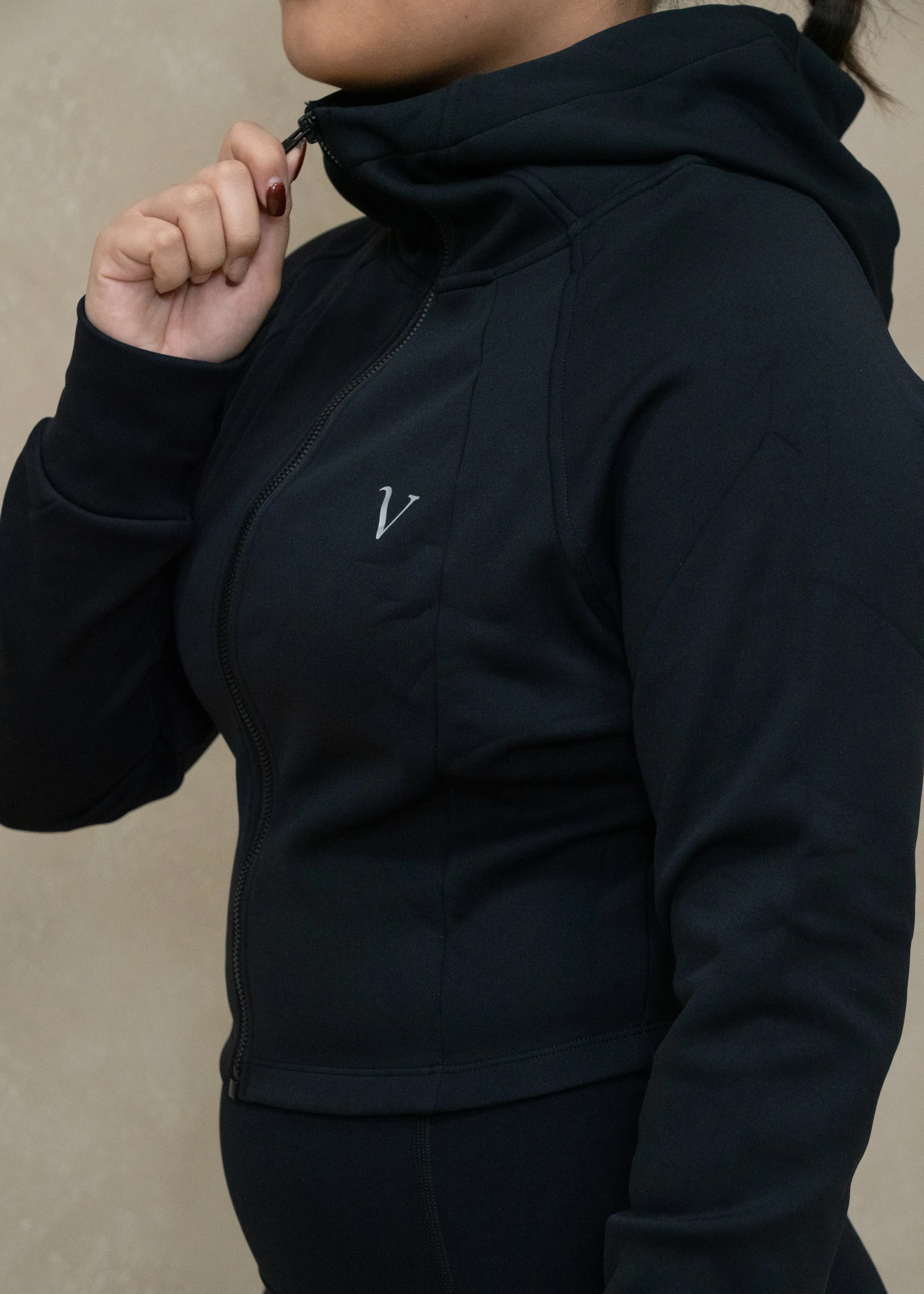 Core Fleeced Full-Zip Hoodie Jacket Black sold by Vitae Apparel product image thumbnail 5