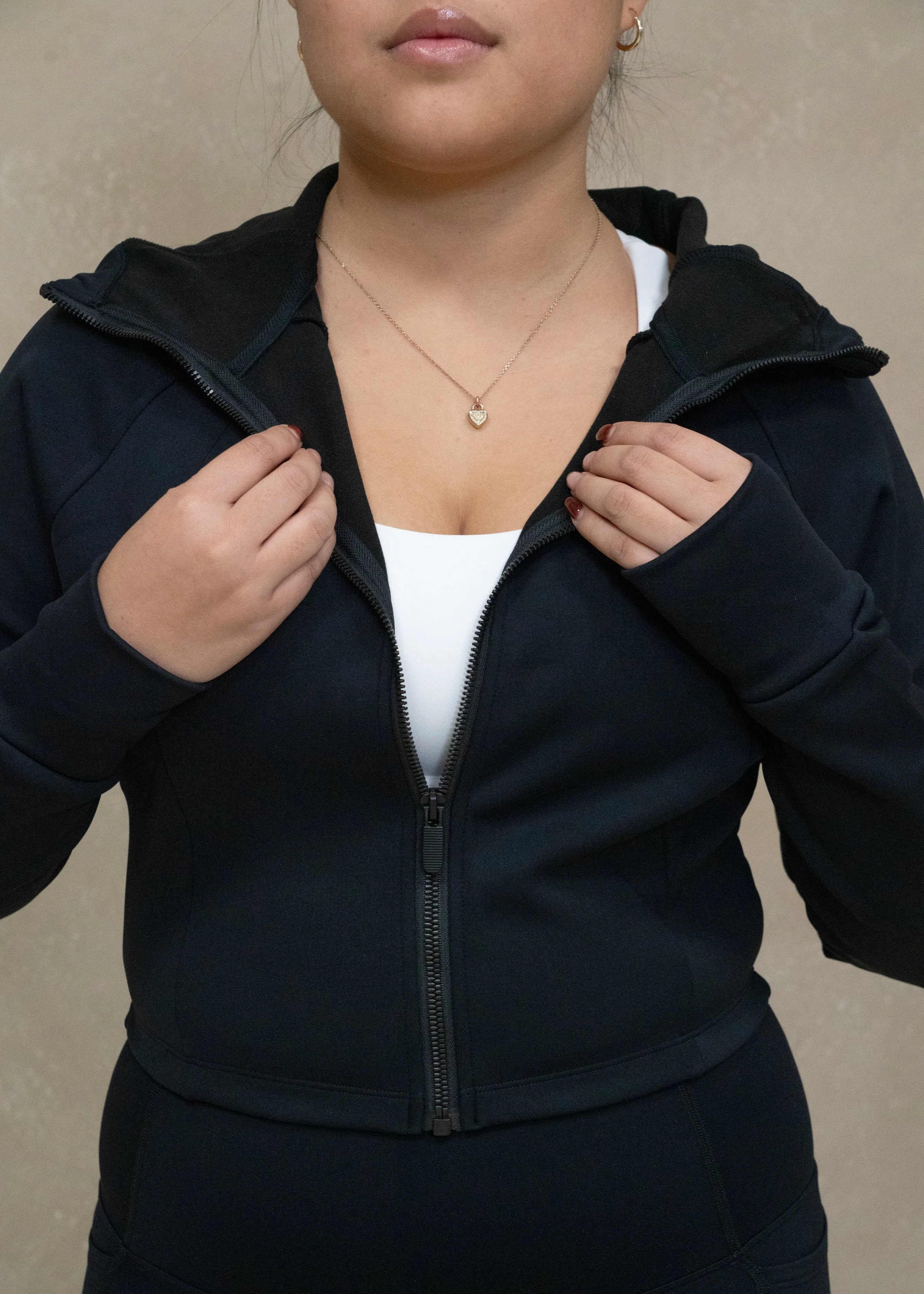 Core Fleeced Full-Zip Hoodie Jacket Black sold by Vitae Apparel product image thumbnail 2