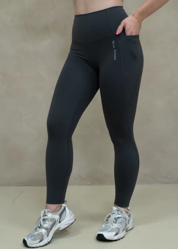 ExtremePro Flex Seamless Pocket Leggings Graphite Grey sold by Vitae Apparel