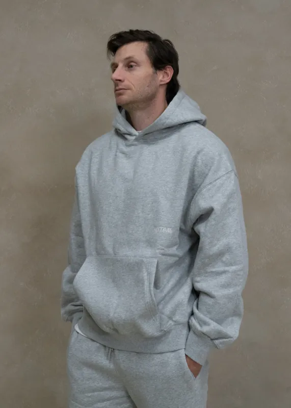 INHALE EXHALE Hoodie Cloud Grey sold by Vitae Apparel