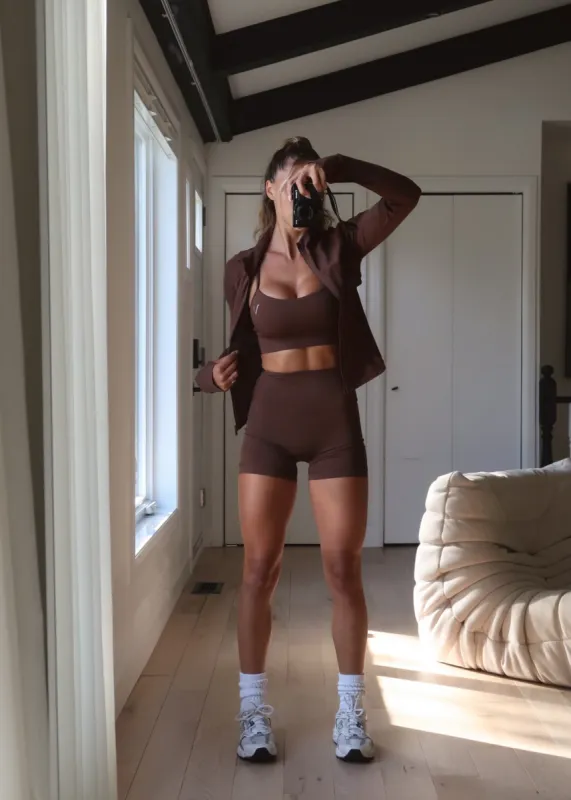 Ultra Flow Sports Bra Chestnut Brown sold by Vitae Apparel