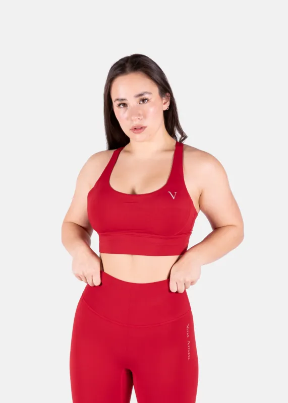Ultra Lite Sports Bra Red sold by Vitae Apparel