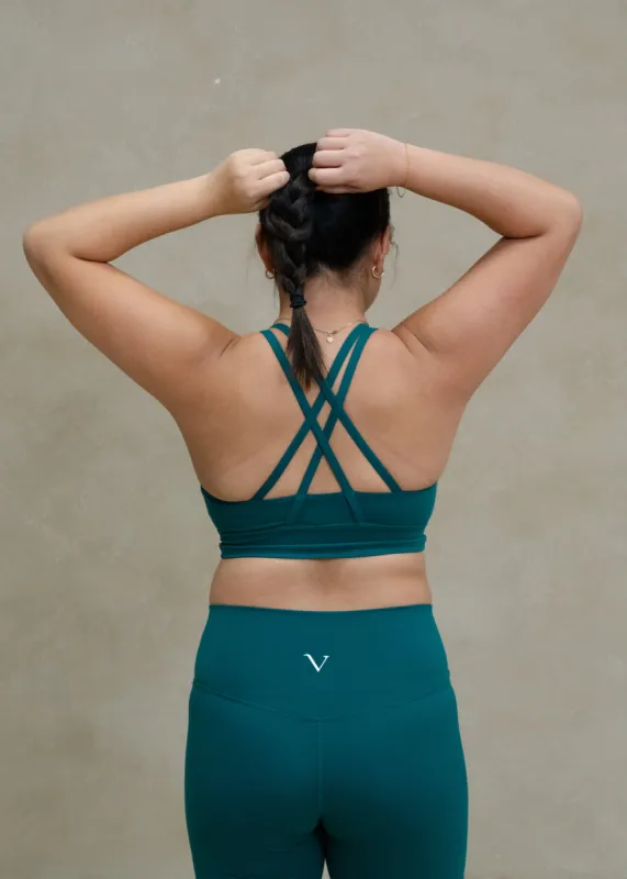 Hyper Run Sports Bra Jade Green sold by Vitae Apparel