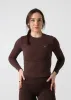 SculptLite Active Long Sleeve Top Dark Brown sold by Vitae Apparel