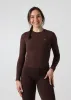 SculptLite Active Long Sleeve Top Dark Brown sold by Vitae Apparel