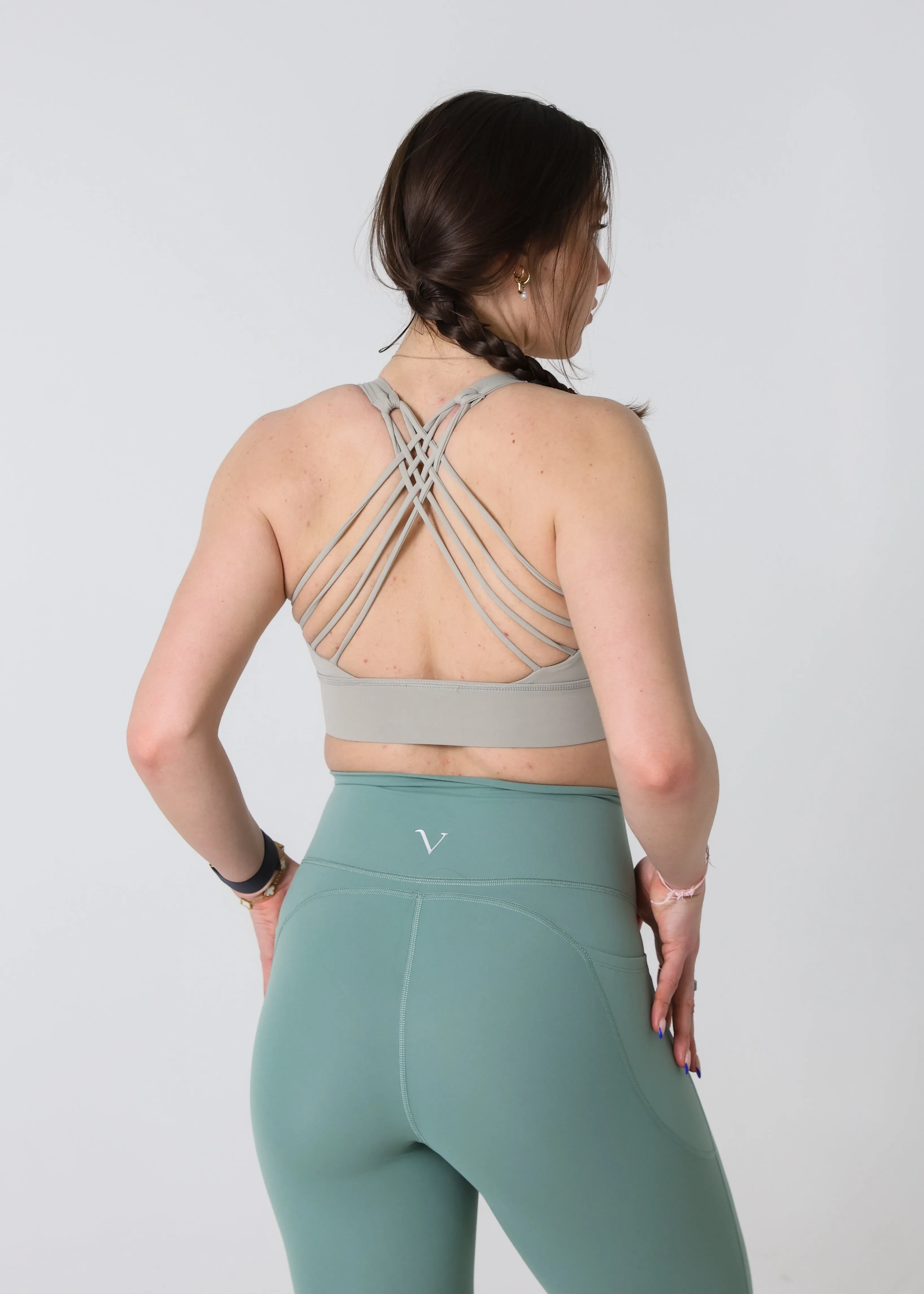 Hyper Play Sports Bra Ash Beige sold by Vitae Apparel product image thumbnail 3