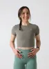 Hyper Sport Crop Shirt Khaki sold by Vitae Apparel
