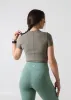 Hyper Sport Crop Shirt Khaki sold by Vitae Apparel