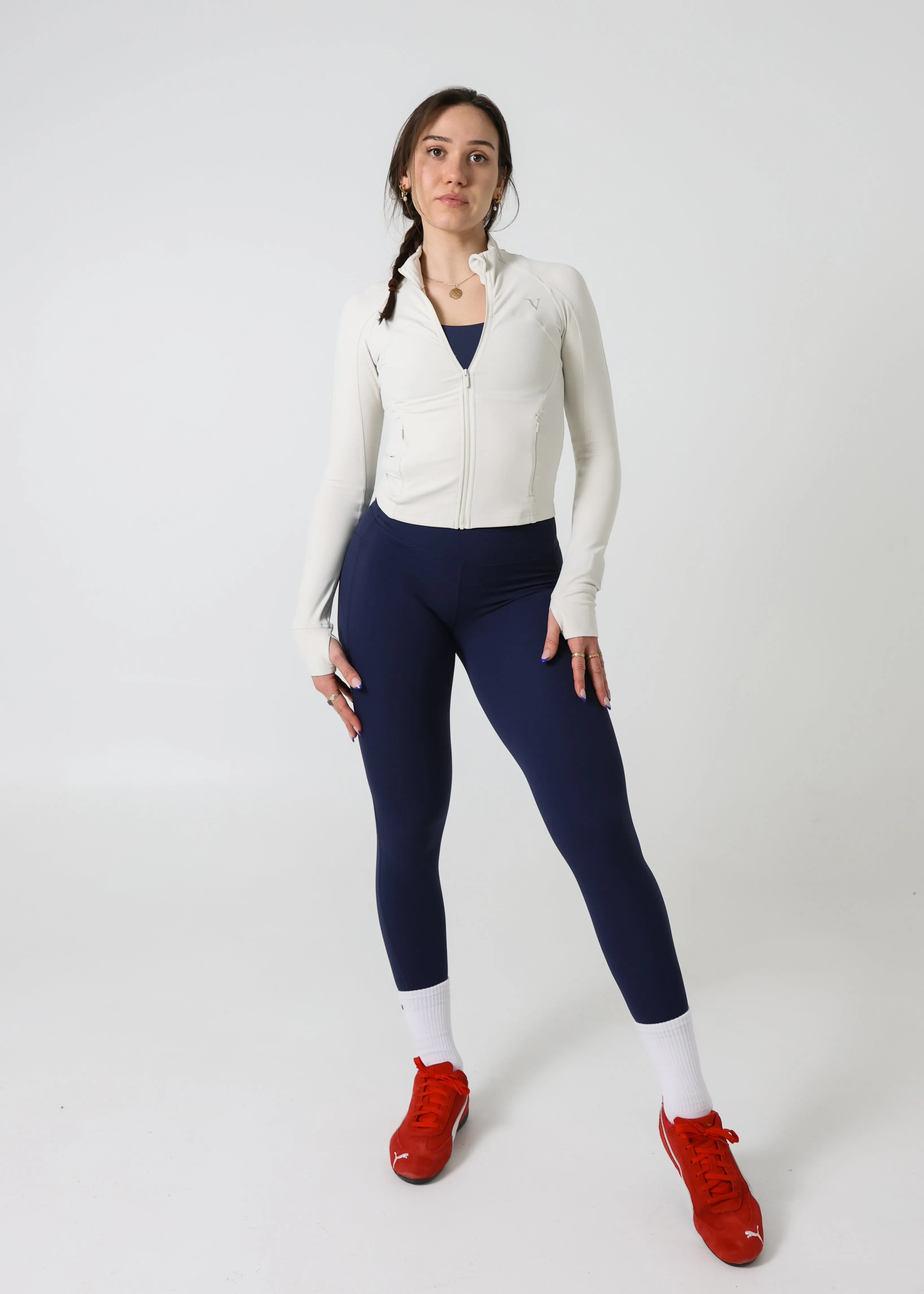 SculptLite Active Full-Zip Jacket Oat White sold by Vitae Apparel product image thumbnail 5