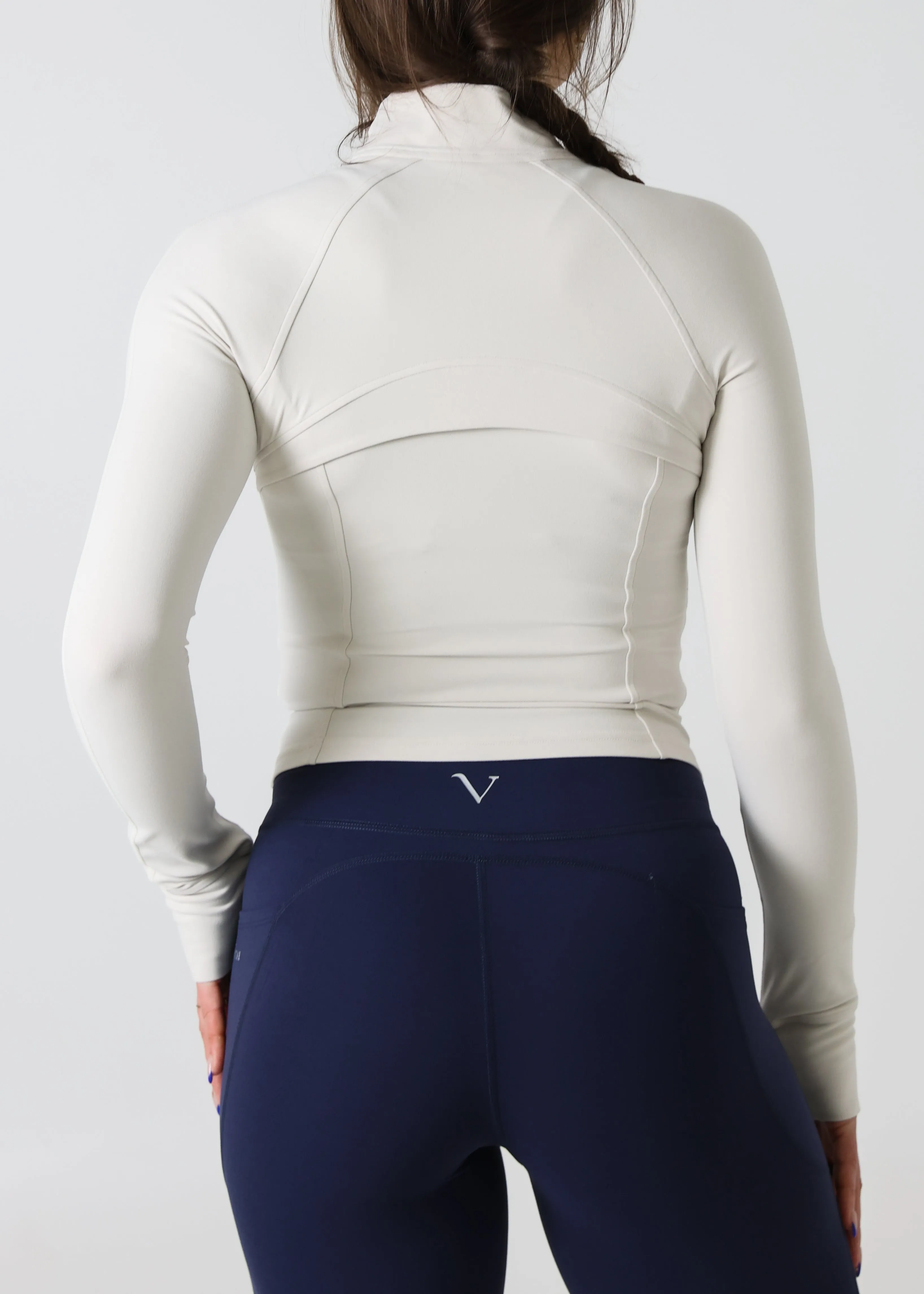 SculptLite Active Full-Zip Jacket Oat White sold by Vitae Apparel product image thumbnail 3