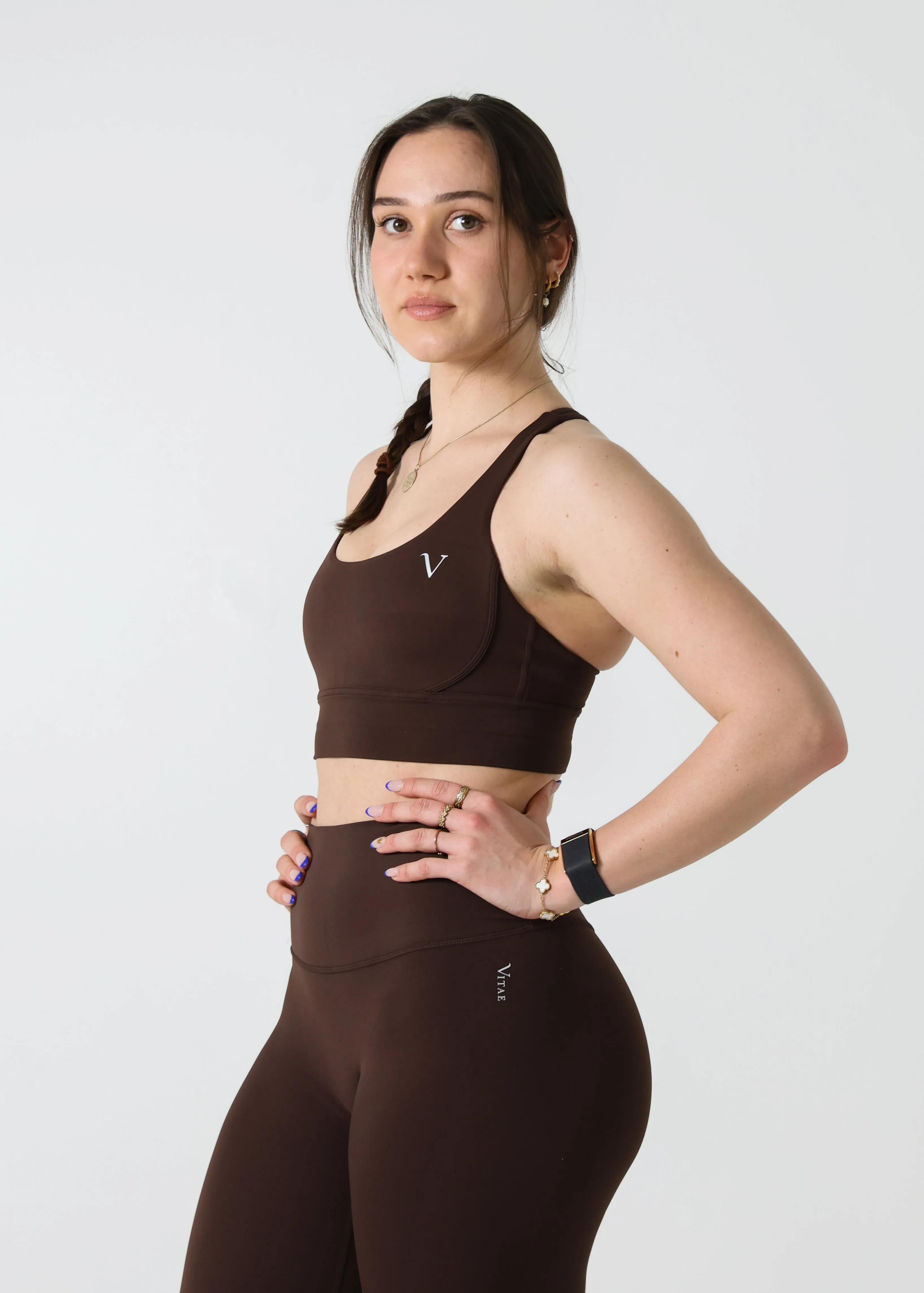 Ultra Lite Sports Bra Dark Brown sold by Vitae Apparel product image thumbnail 4
