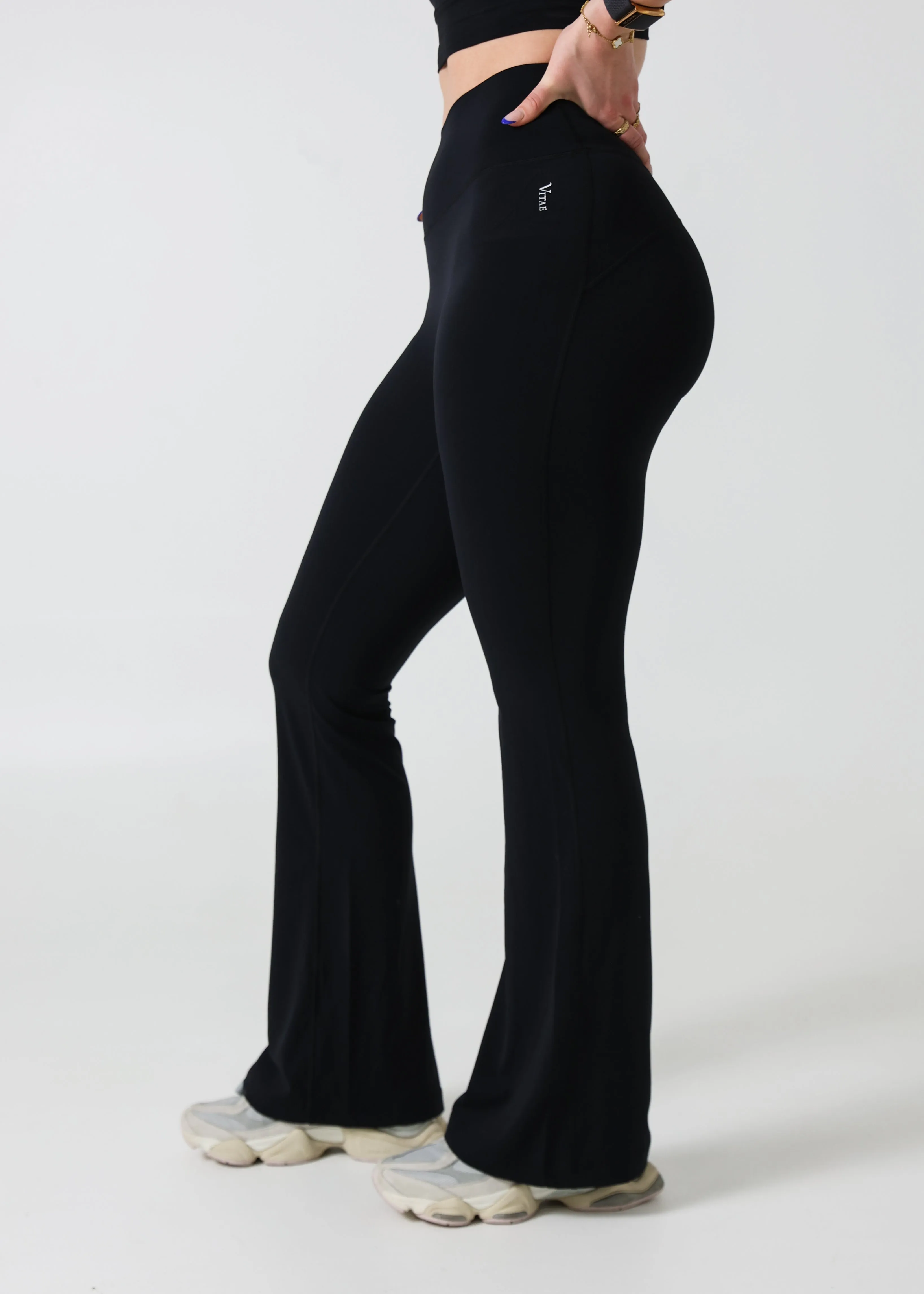 Ultra Active Seamless Flare Leggings Black (Long) sold by Vitae Apparel product image thumbnail 2