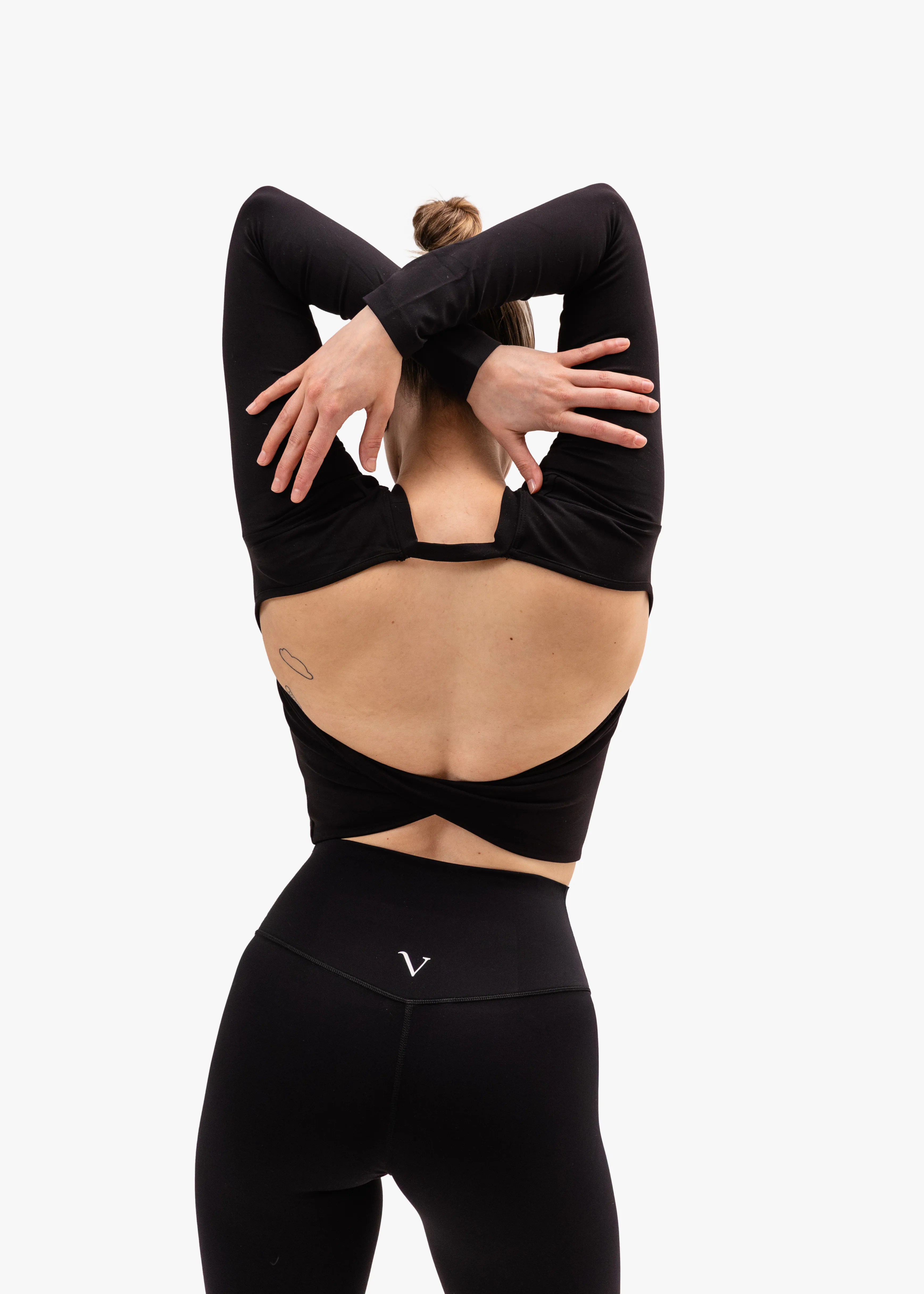 Hyper Cutout Cropped Long Sleeve Black sold by Vitae Apparel product image thumbnail 4