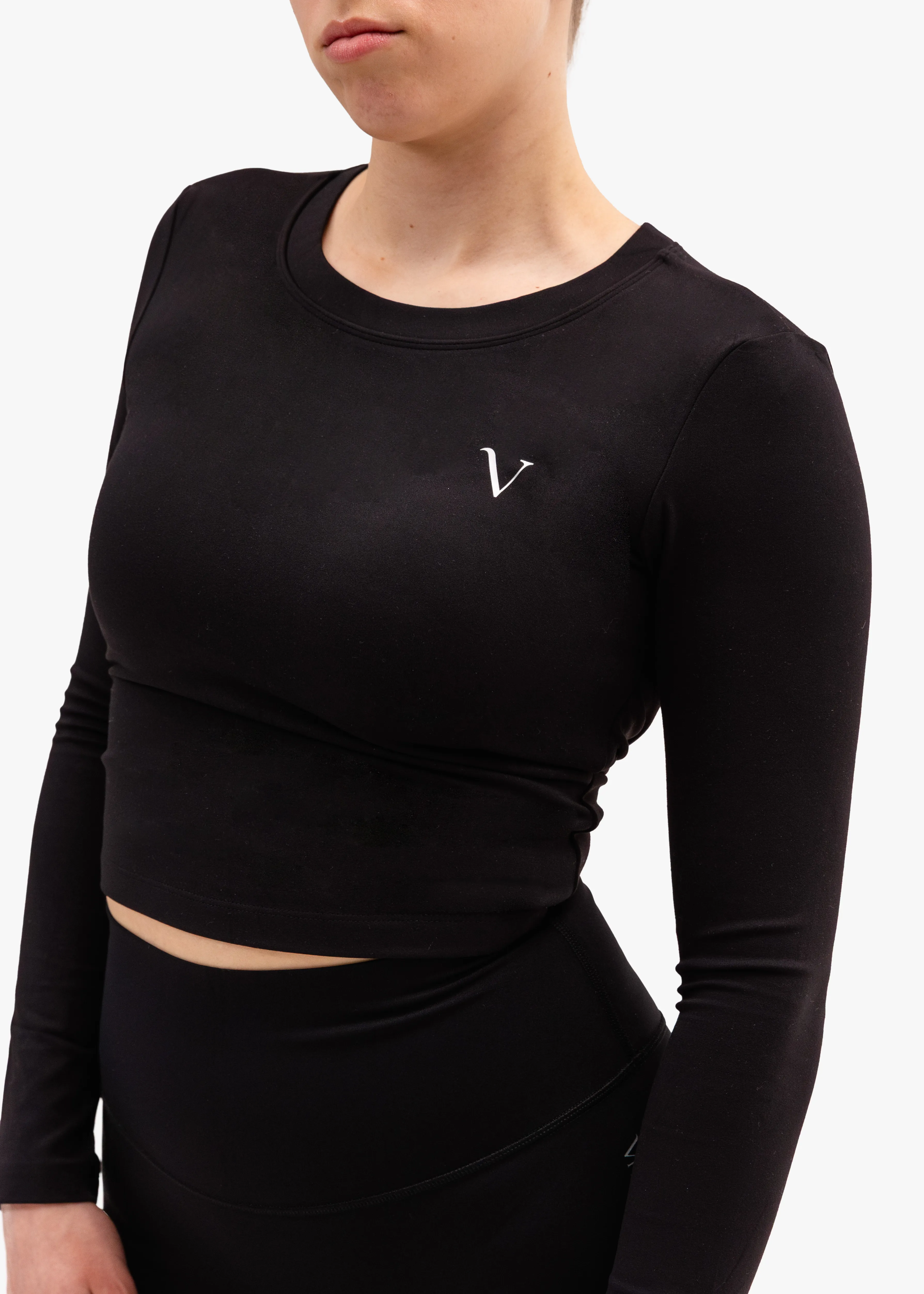 Hyper Cutout Cropped Long Sleeve Black sold by Vitae Apparel product image thumbnail 2
