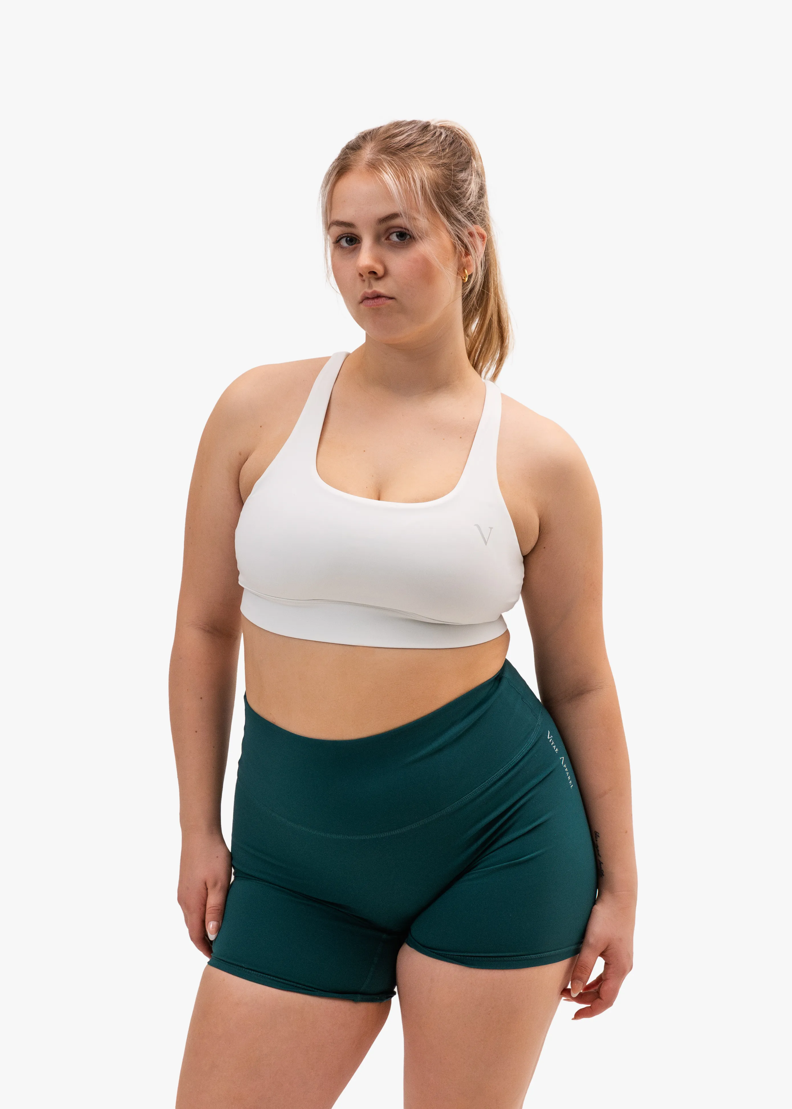 Ultra Jump Sports Bra White sold by Vitae Apparel