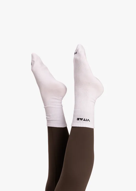 Everyday Essential Socks White sold by Vitae Apparel