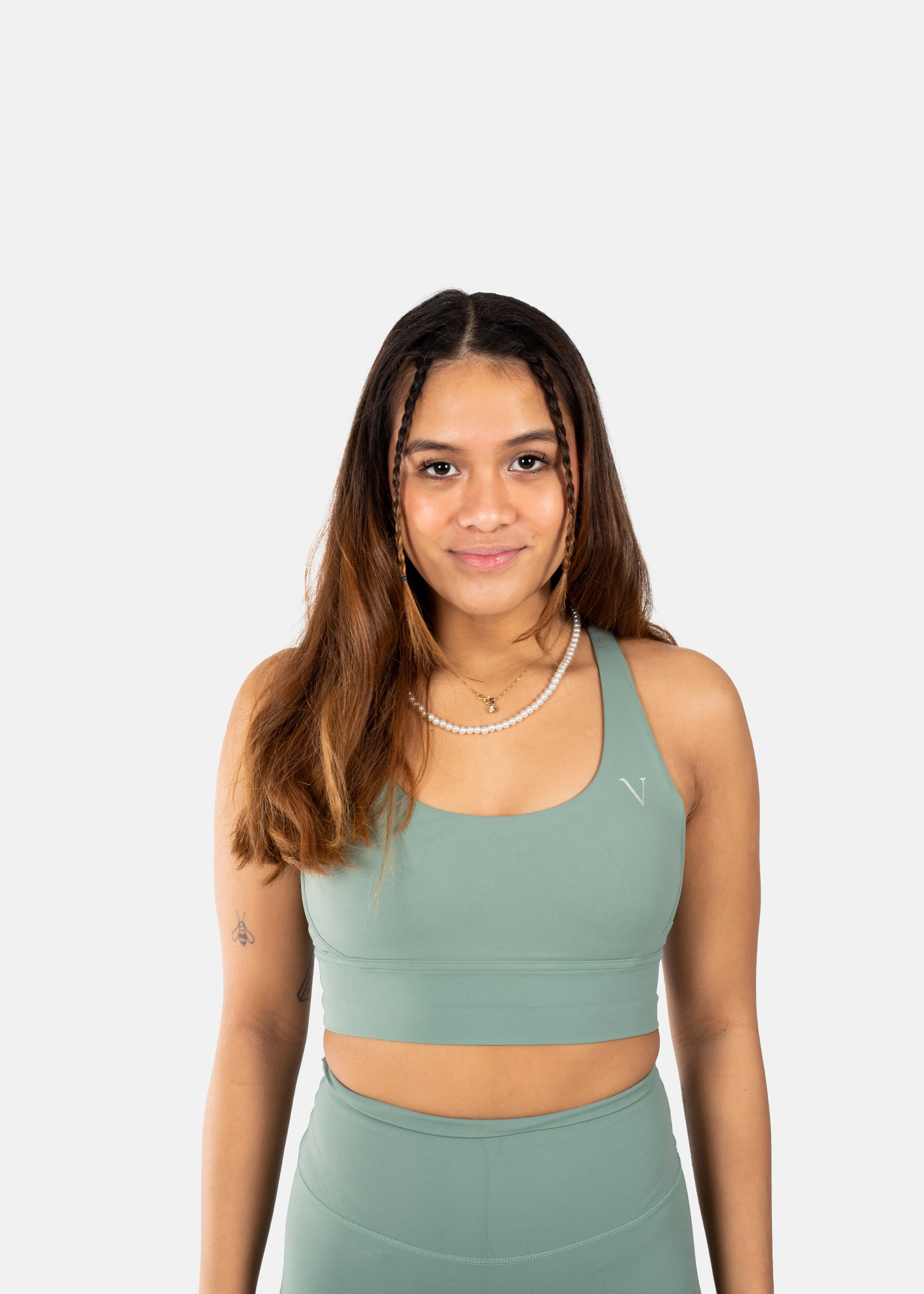Ultra Lite Sports Bra Aqua Grey sold by Vitae Apparel product image thumbnail 5