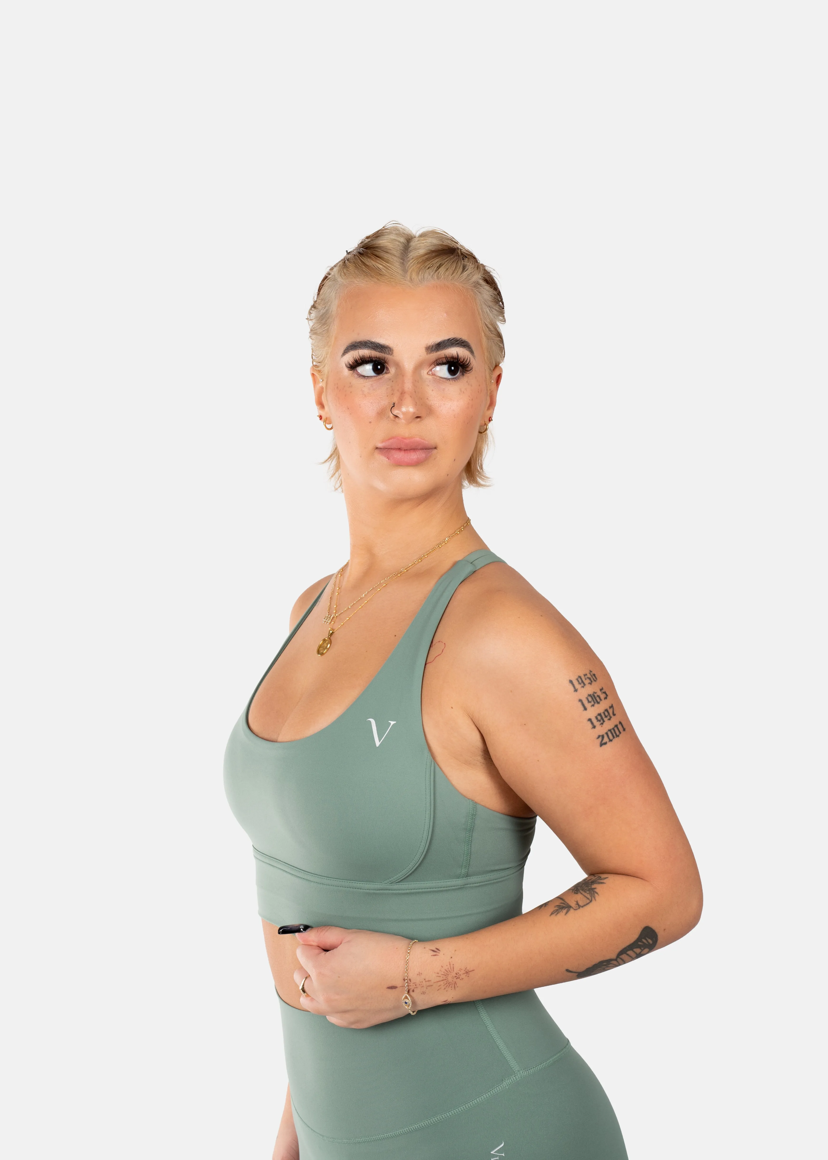 Ultra Lite Sports Bra Aqua Grey sold by Vitae Apparel product image thumbnail 2