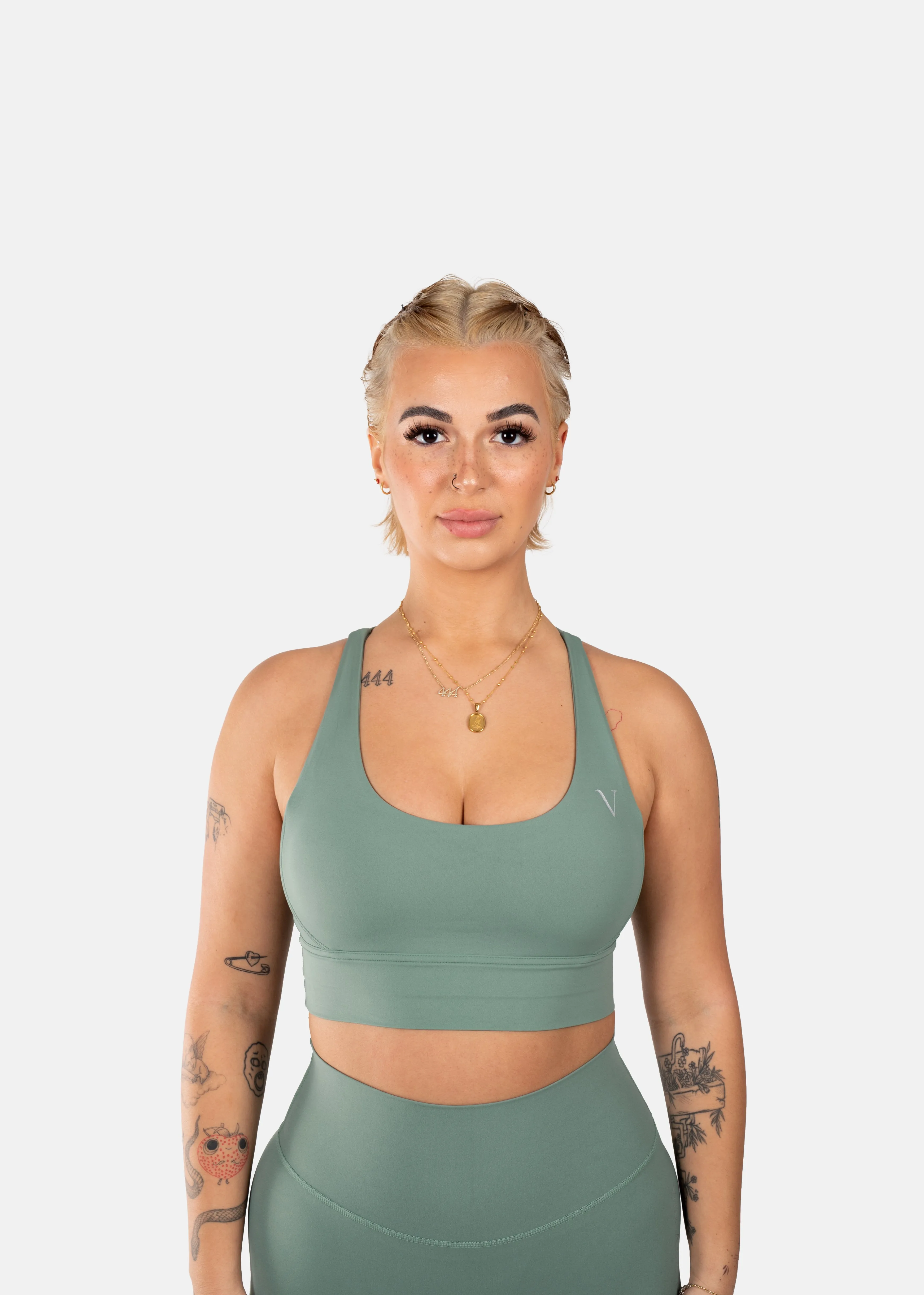 Ultra Lite Sports Bra Aqua Grey sold by Vitae Apparel