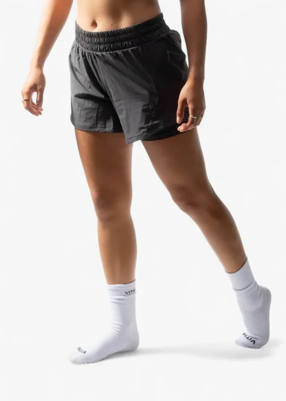 FlexFlow Active Running Shorts Concrete Grey sold by Vitae Apparel