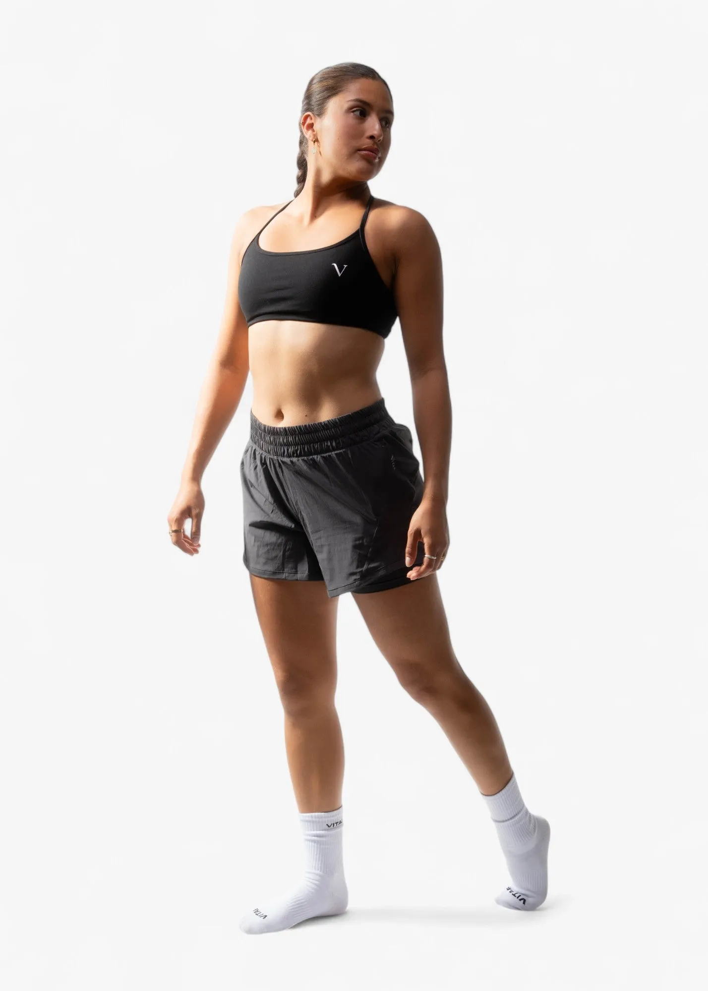 FlexFlow Active Running Shorts Concrete Grey sold by Vitae Apparel product image thumbnail 4