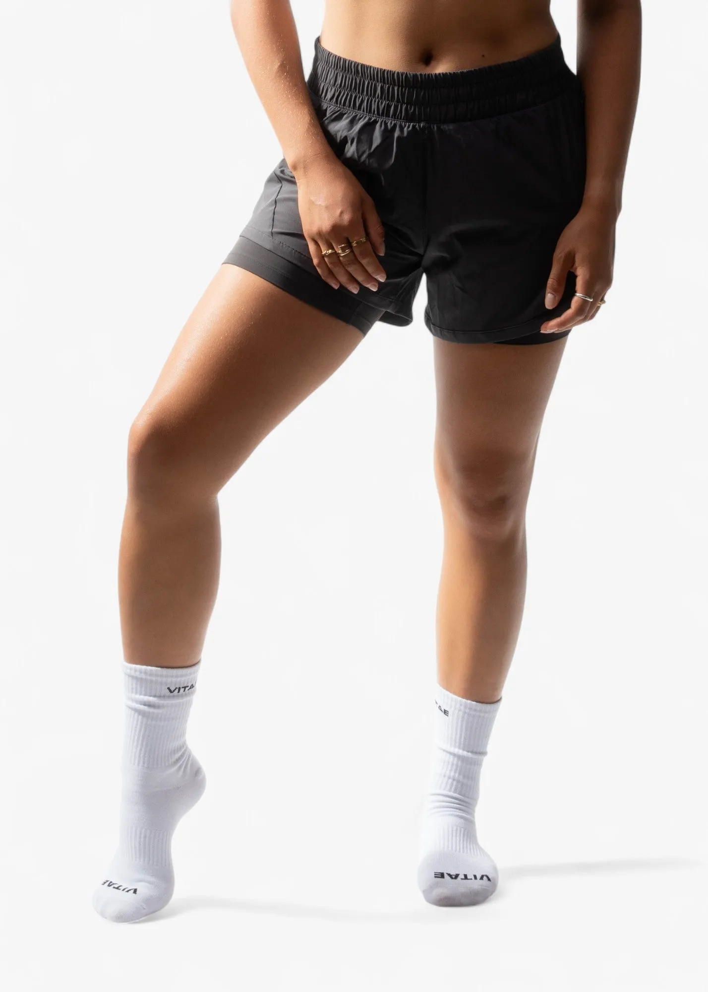 FlexFlow Active Running Shorts Concrete Grey sold by Vitae Apparel product image thumbnail 2