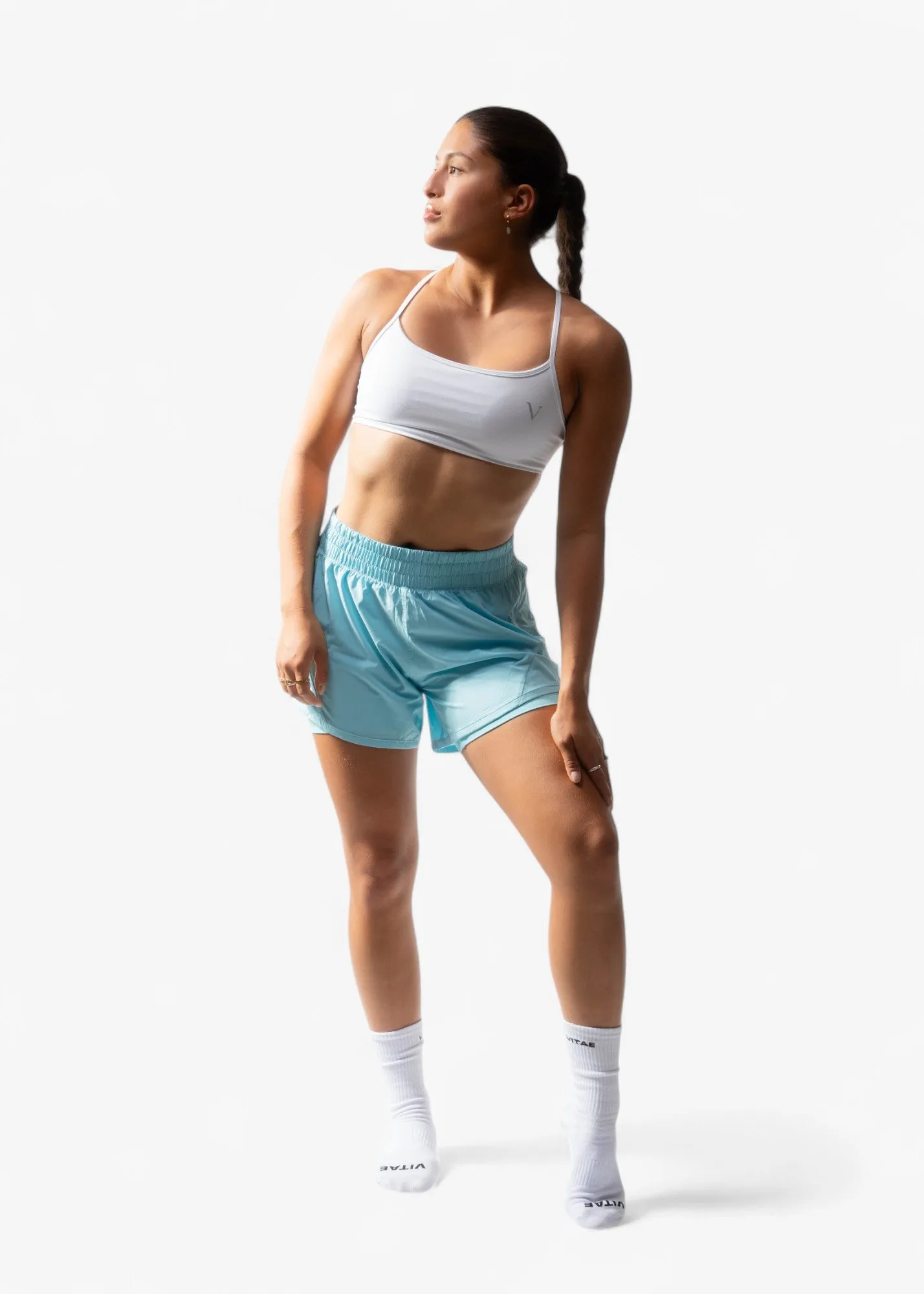 FlexFlow Active Running Shorts Mint Blue sold by Vitae Apparel product image thumbnail 5