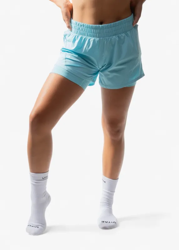 FlexFlow Active Running Shorts Mint Blue sold by Vitae Apparel