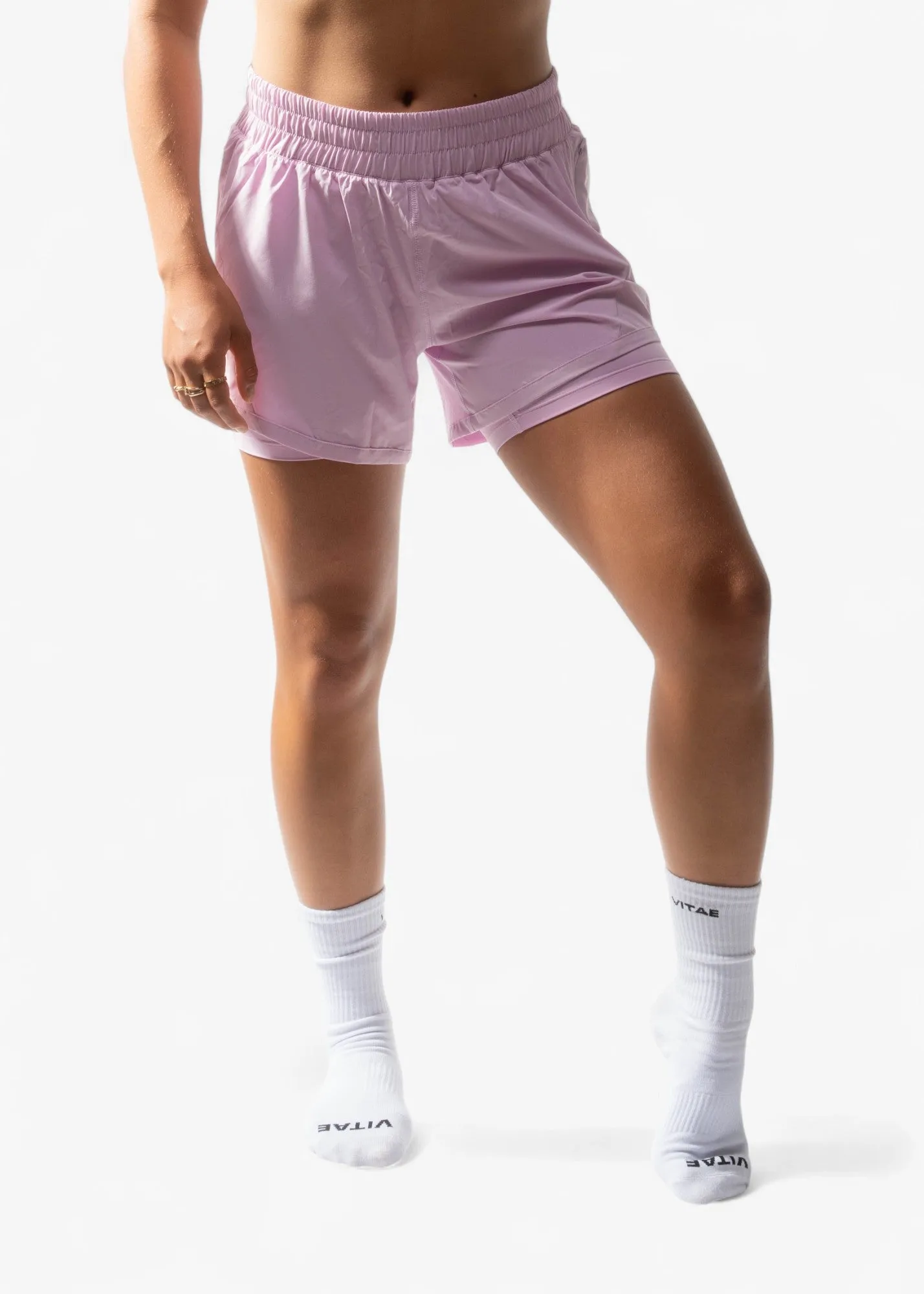 FlexFlow Active Running Shorts Soft Pink sold by Vitae Apparel product image thumbnail 5