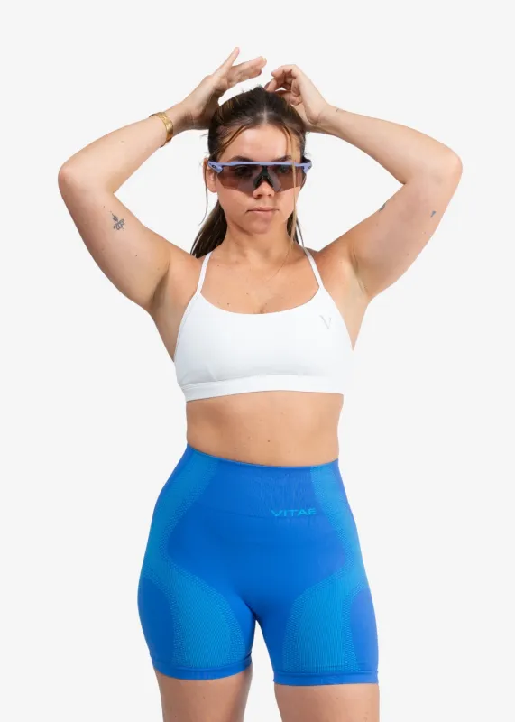 Hyper Cross-Back Bra White sold by Vitae Apparel