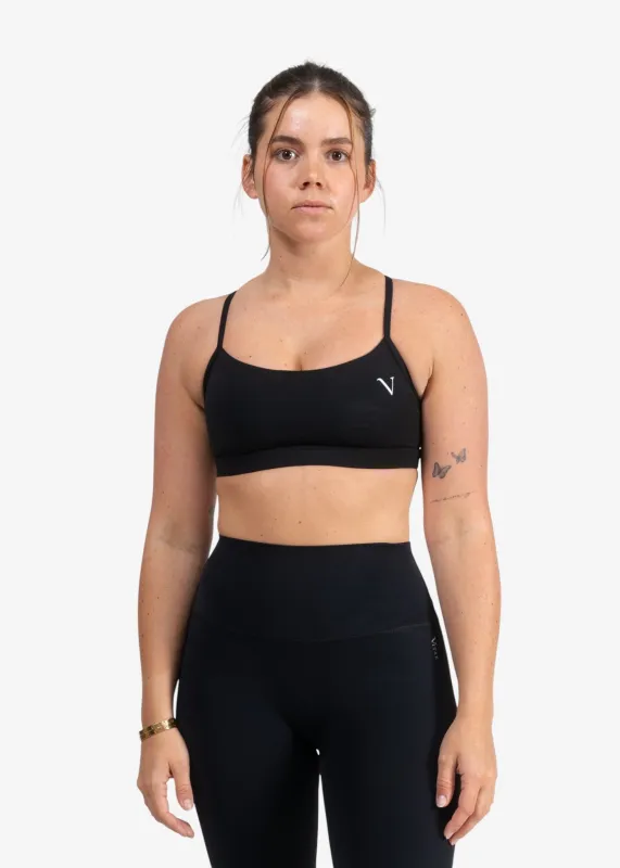 Hyper Cross-Back Bra Black sold by Vitae Apparel