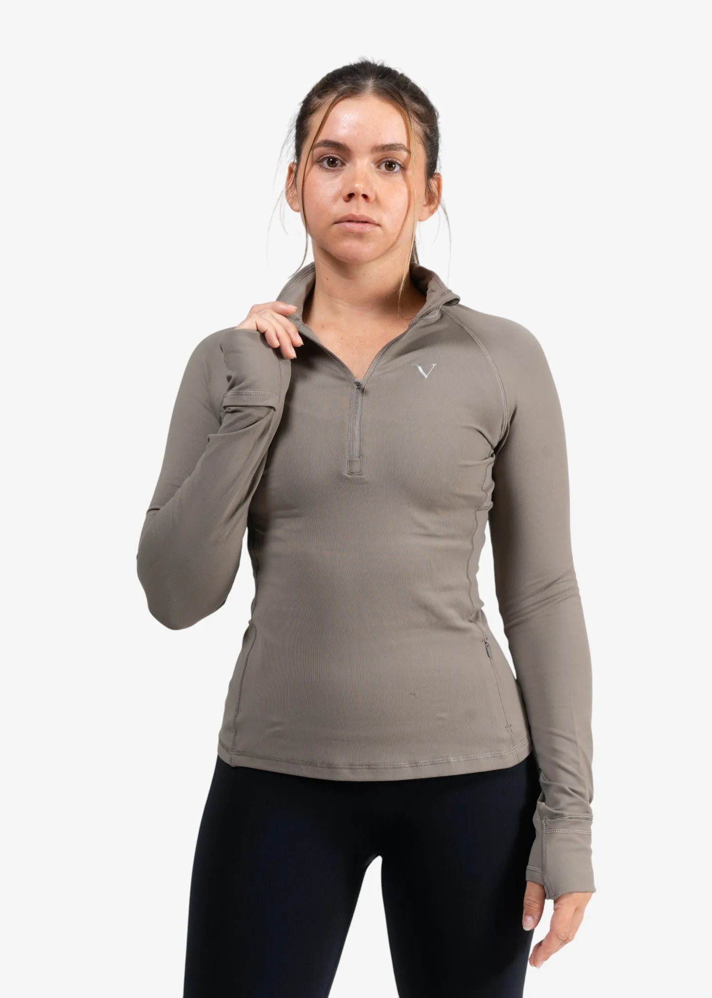 Stride Essential Half-Zip Dune sold by Vitae Apparel