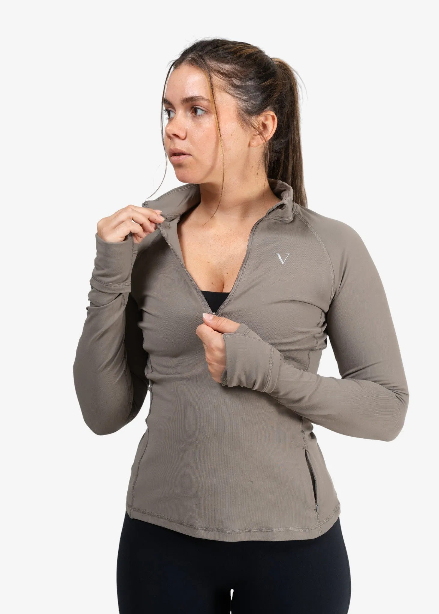 Stride Essential Half-Zip Dune sold by Vitae Apparel product image thumbnail 3