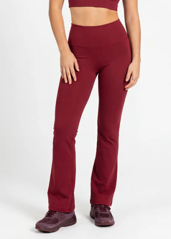 Ultra Shape Seamless Flare Leggings Cherry Red sold by Vitae Apparel