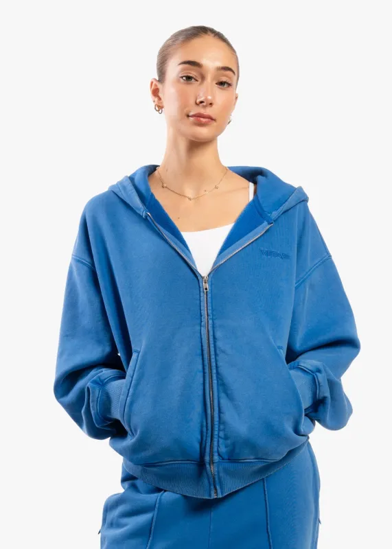 MotionFleece Motion Full-Zip Hoodie Heirloom Blue sold by Vitae Apparel