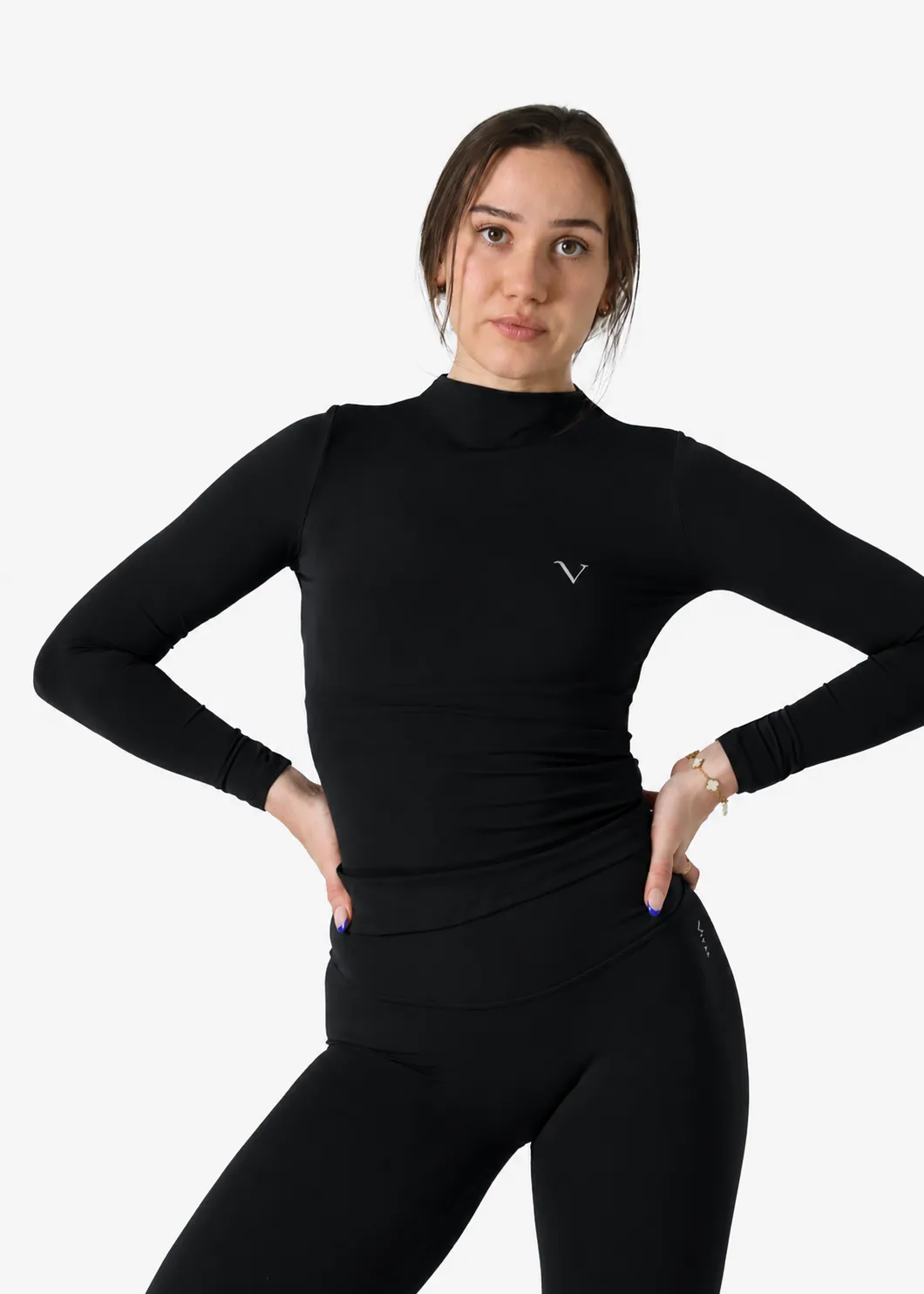 SculptLite Turtle Neck Long Sleeve Top Black sold by Vitae Apparel product image thumbnail 2