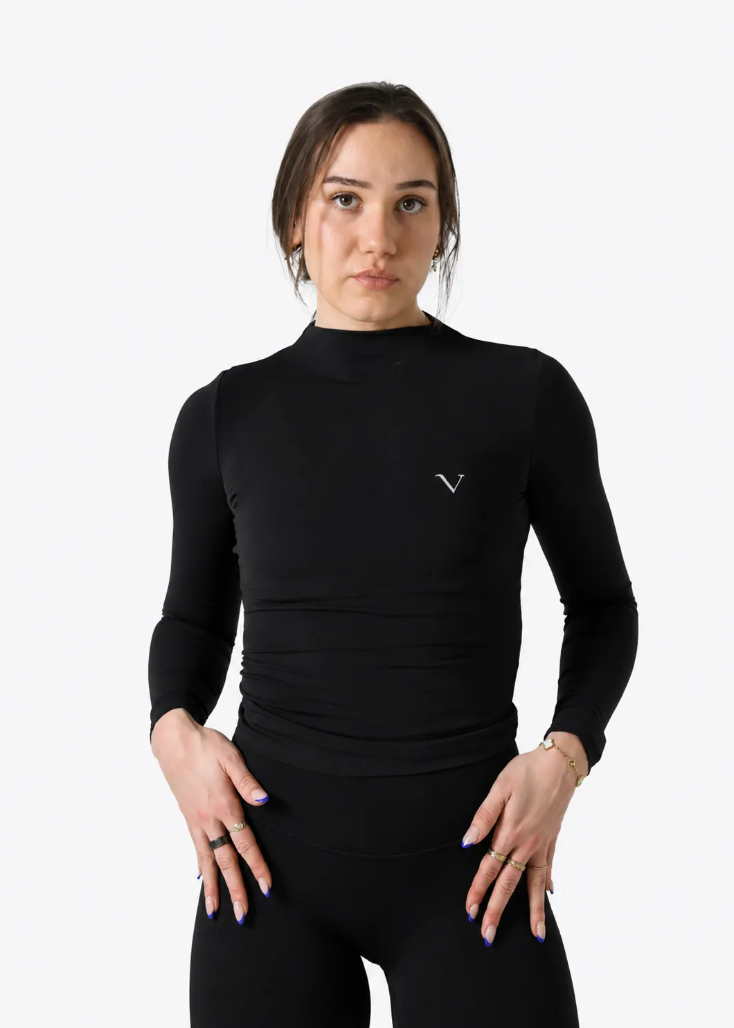 SculptLite Turtle Neck Long Sleeve Top Black sold by Vitae Apparel
