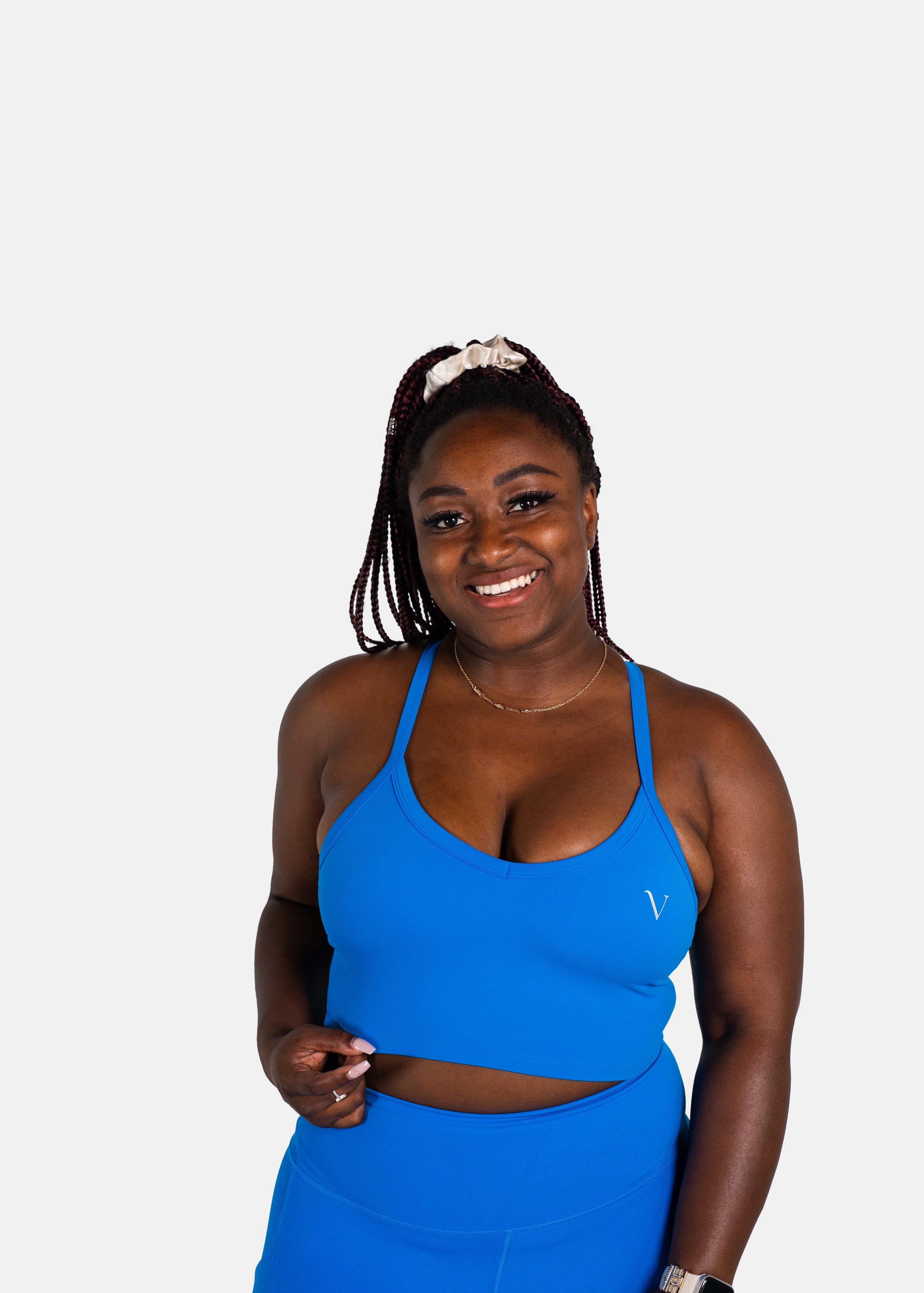 Ultra Ease Sports Bra Azure Blue sold by Vitae Apparel