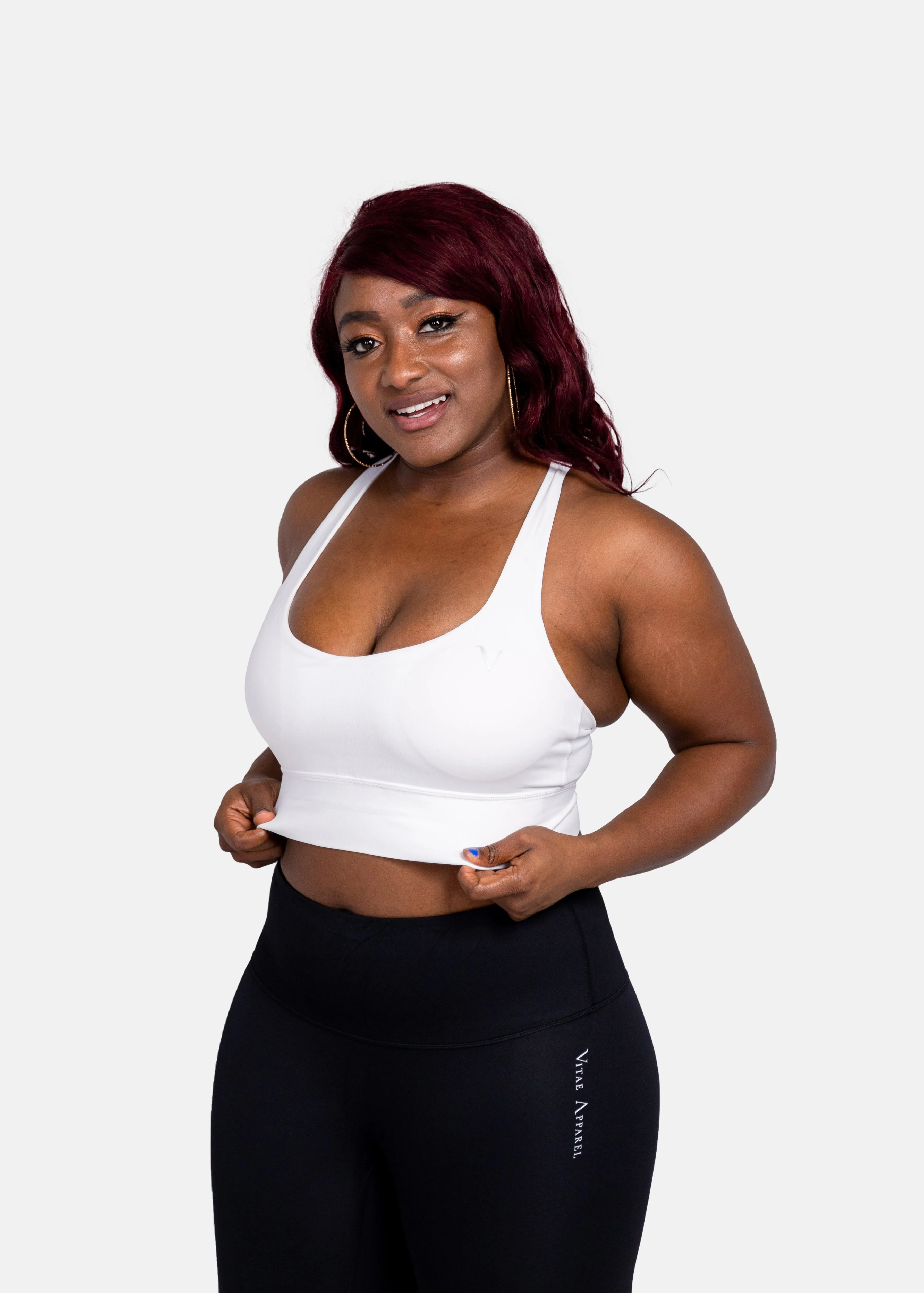 Ultra Flex Sports Bra White sold by Vitae Apparel product image thumbnail 3