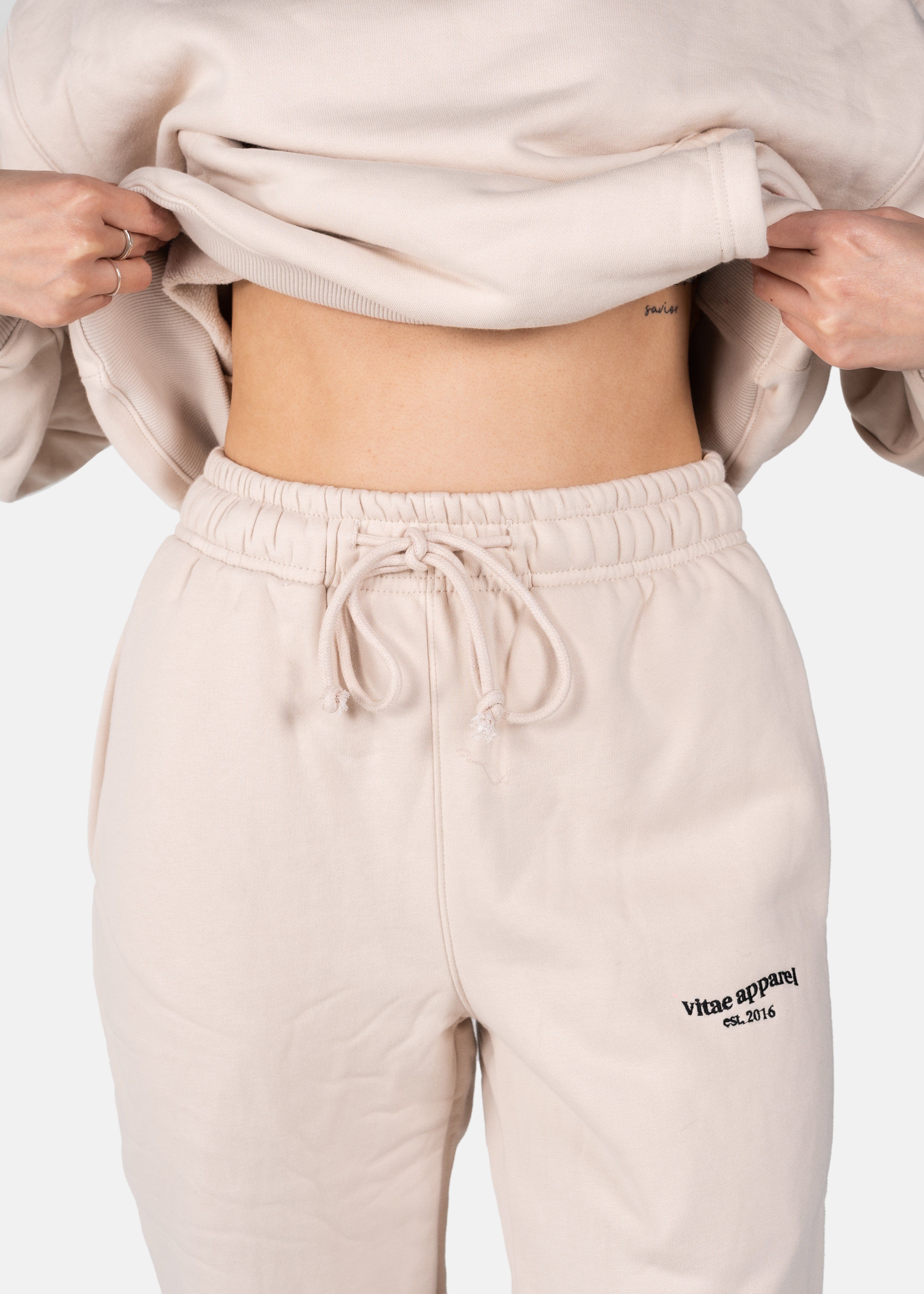 Winding Down Sweatpants Oat Milk White sold by Vitae Apparel product image thumbnail 2