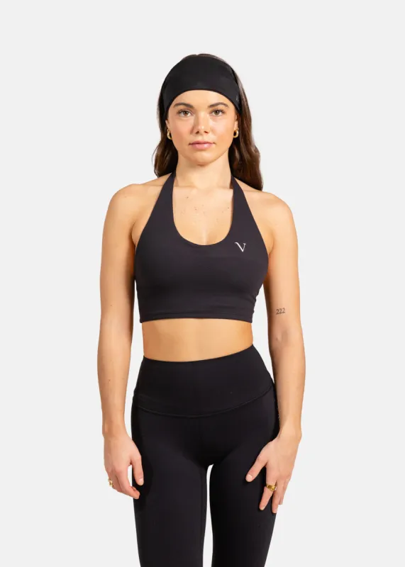 SculptLite Halter Sports Top Black sold by Vitae Apparel