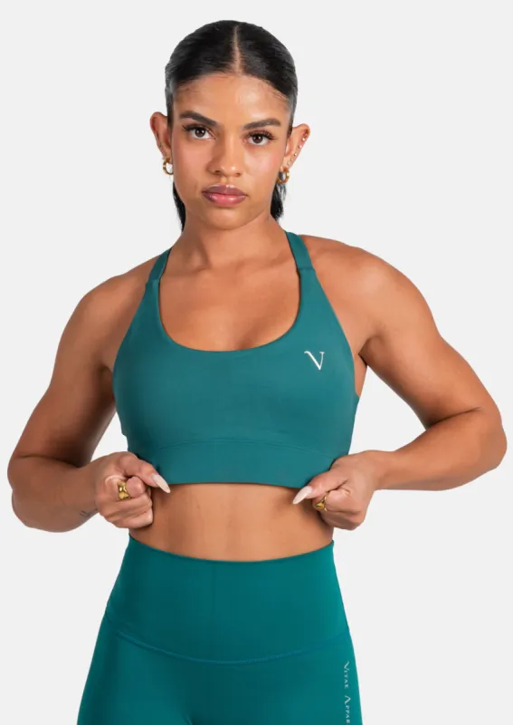 Ultra Support Sports Bra Emerald Green sold by Vitae Apparel