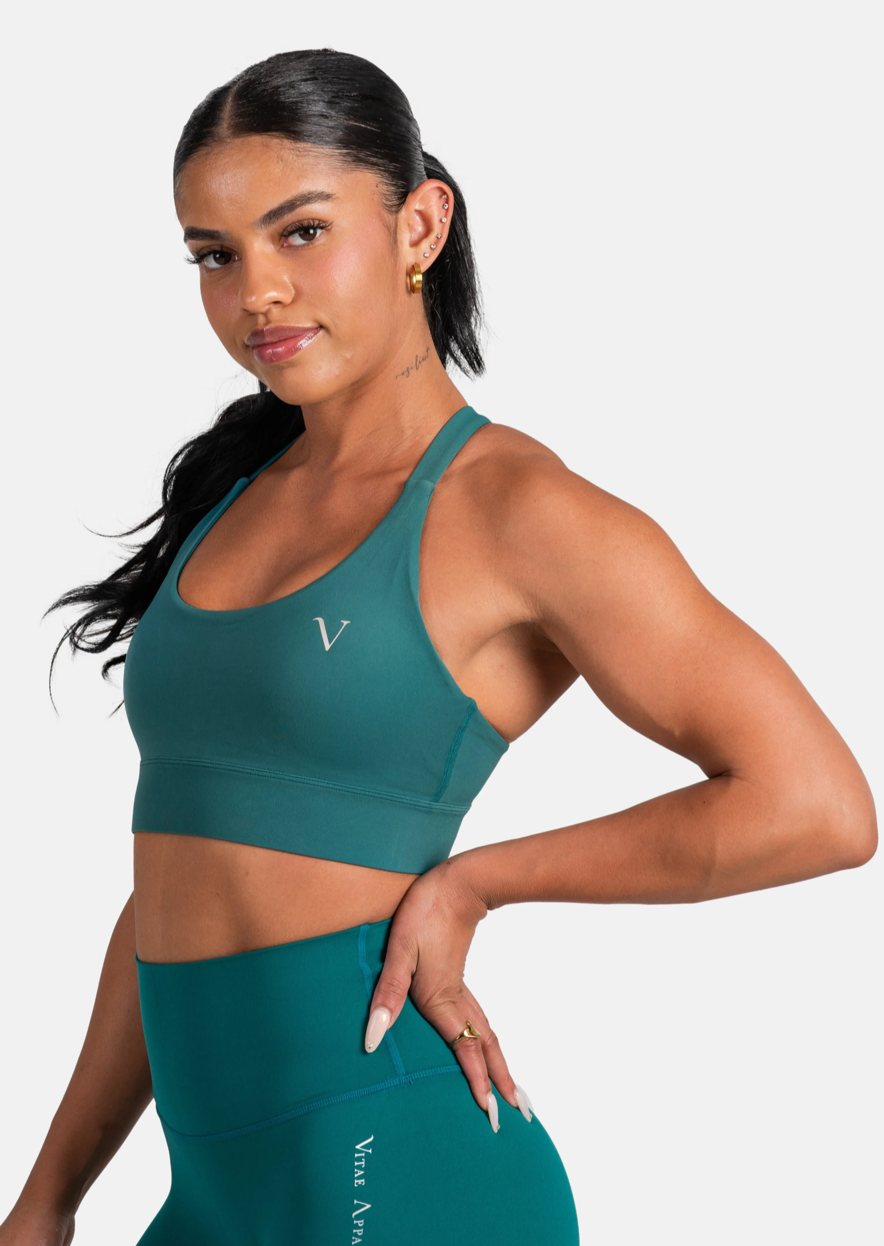 Ultra Support Sports Bra Emerald Green sold by Vitae Apparel product image thumbnail 3