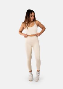 Ultra Flex Seamless Leggings Almond White sold by Vitae Apparel