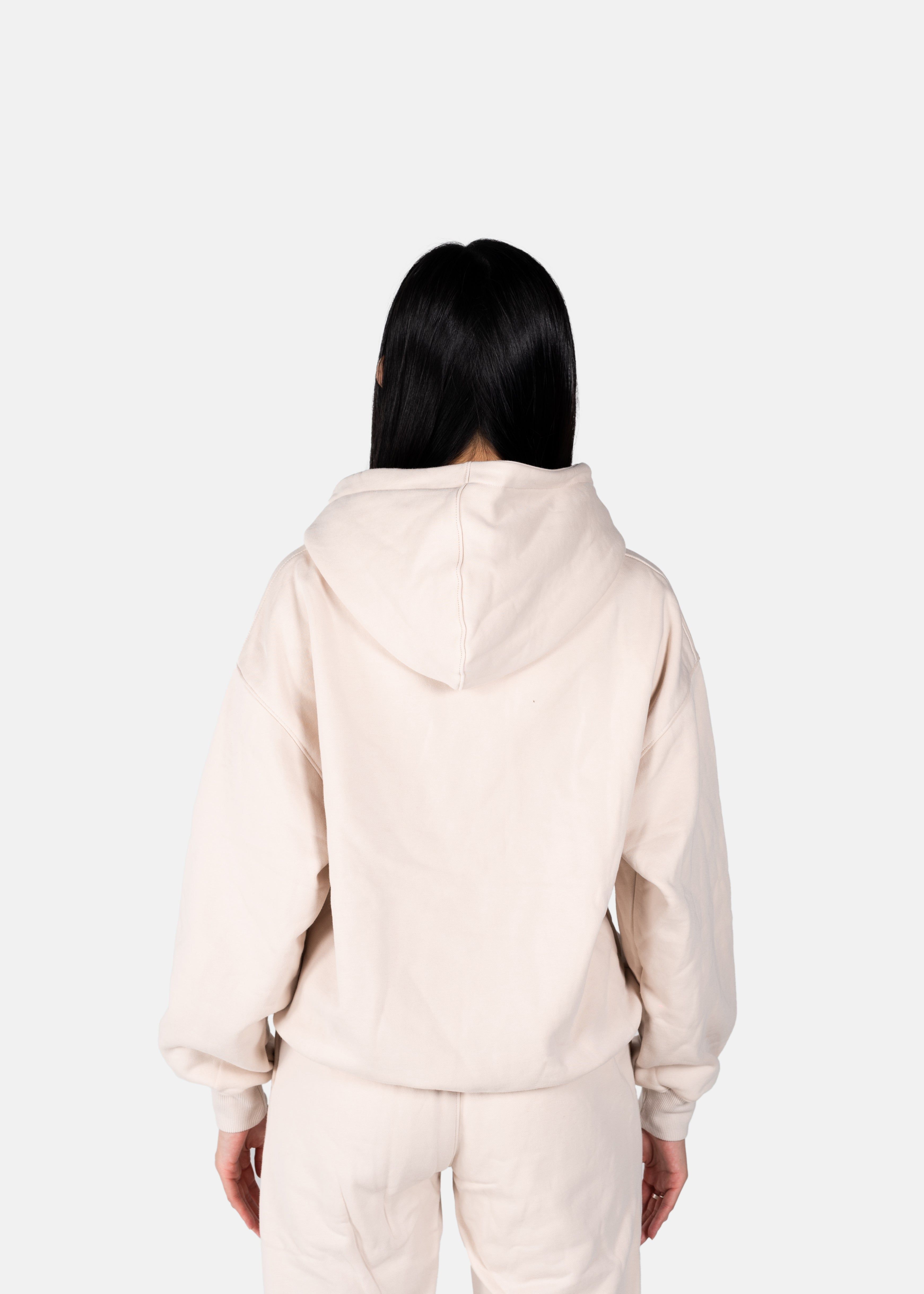 Inhale, Exhale Oversized Hoodie Oat Milk White sold by Vitae Apparel product image thumbnail 4