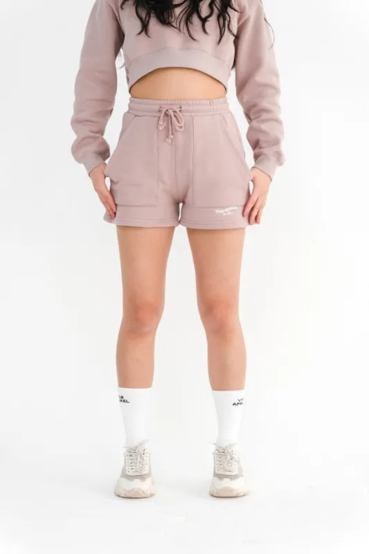 Mind Over Matter Sweat Shorts Mauve Brown sold by Vitae Apparel