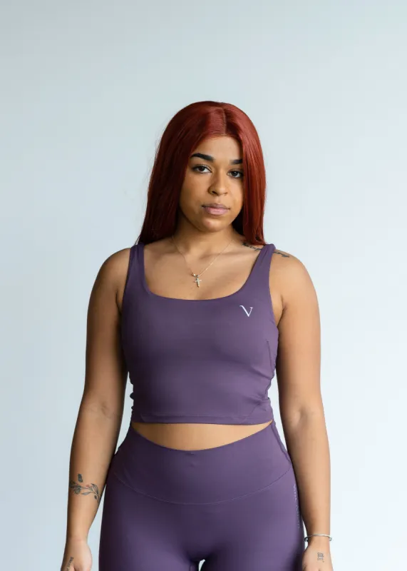 Keep It Together Crop Tank Royal Purple sold by Vitae Apparel