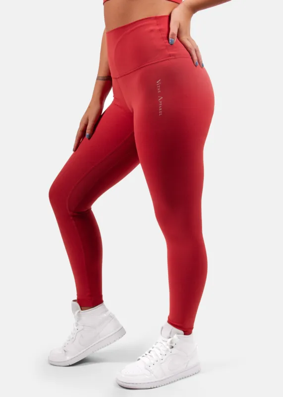 Ultra Flex Leggings Fire Red sold by Vitae Apparel